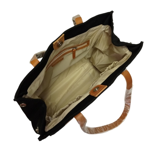 Pottery Kids Classic Black and Leather Tote - Picture 7 of 8